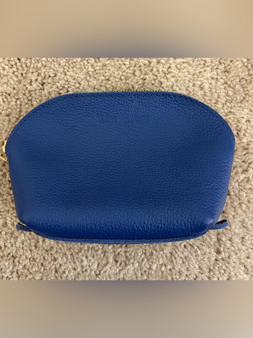 Portland Leather Goods Bella makeup bag in Molino Blue